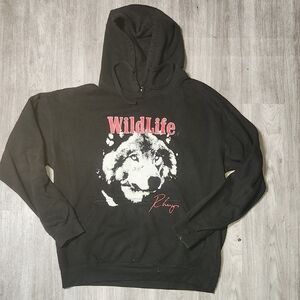 Pacsun X RHUGI Wildlife Graphic Black Hoodie